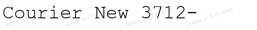 Courier New 3712字体转换